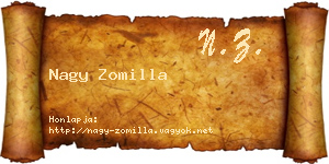Nagy Zomilla névjegykártya